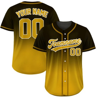 Gradient Custom Baseball Jersey Personalized Team Name