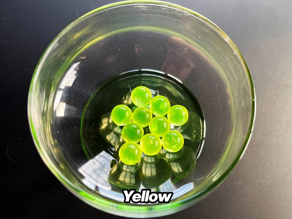 Uranium Vaseline Glass 10mm Green Yellow UV Reactive Marbles Marble - Image 3 of 4