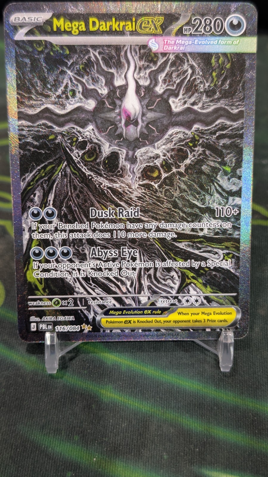 Pitch Black Mega Darkrai Ex 116/084 Pokemon Special Illistration Rare Pokemon