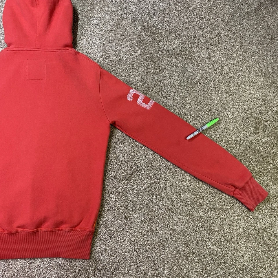 Superdry Sudadera con Capucha Para Hombre S Rojo Pullover Sudadera Real Japón Capucha Etiqueta Streetwear Foto 4 de 4