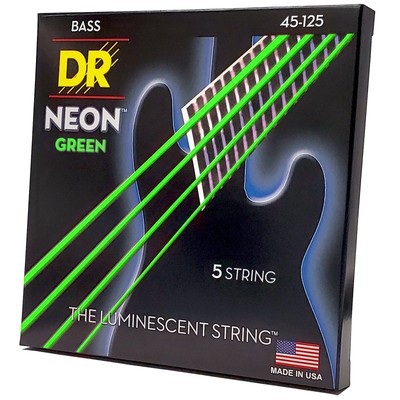Saiten E-Bass DR Strings Neon Green NGB5-45 Bass Saiten NEU