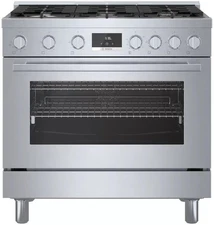 Bosch 800 Series HGS8655UC 36" Stainless Gas Range with 6 Sealed Burners