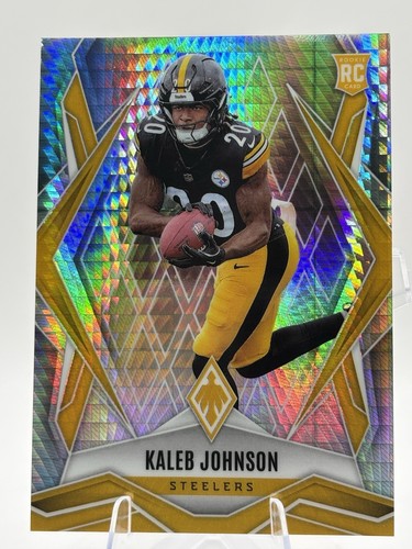 2025 Panini Phoenix #182 Kaleb Johnson Silver Hyper Prizm RC Steelers Rookie