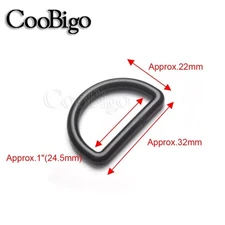 Paracord Planet Lightweight Black Plastic D-Ring for Utility or Crafts