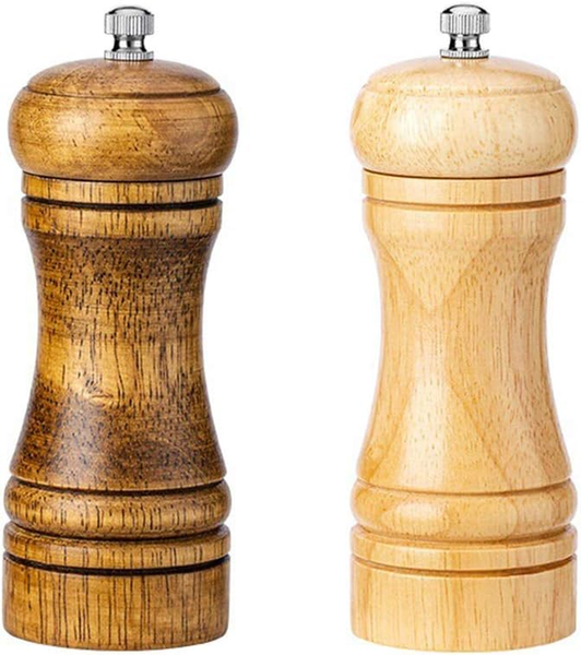Yolistar Salz- Und PfeffermüHle Set, Holz GewüRzmüHle Mit Keramikmahlwerk | Manu-image