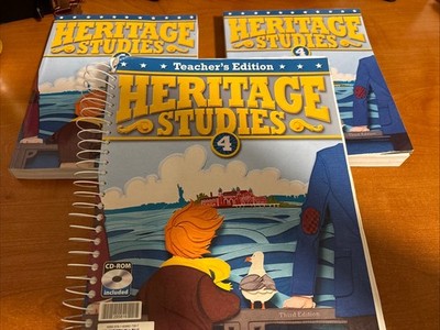 BJU Press Heritage Studies 4 Teacher's Edition 3rd ed 295816 + 2 Student Texts