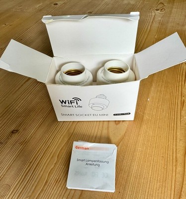 2x Smart Life WiFi Smart Glühbirnenfassung E27 Smart Home Kompatibel