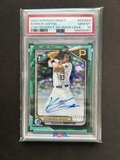 2024 Bowman Draft Konnor Griffin Chrome Auto Aqua Lava Refractor 1st /199 PSA 10