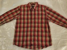 Abercrombie  Fitch Shirt Mens Large Plaid Muscle Button Up Preppy Long Sleeve