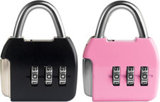 Small Combination Padlock, 3-Digit Combination Locks, Travel Luggage Lock