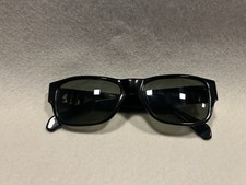 Persol vintage 855 56-17 142 95 Black Plastic Sunglasses Gray Glass Tinted Lens