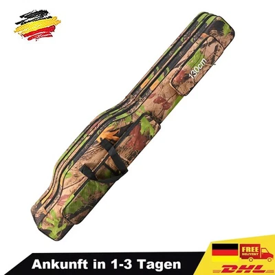 MARKENLOS Angeltasche Rutentasche Rutenfutteral Angelkoffer Anglertasche Tasche (3fach) DE