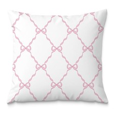 Pink Coquette Bow Pillow Covers 18x18, Preppy Bow Room Decor, Preppy Pink Pil...