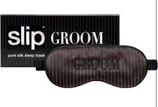 Luxury Silk Sleep Mask for Grooms Adjustable Soft Light Blocking Design