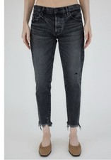 Moussy Vintage Kearny Distressed Black Tapered Jeans Size 27 NWOT 325