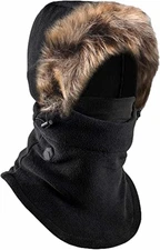 Fleece Balaclava Ski Mask - Windproof Face Covering - Ski Mask for Cold Weather 