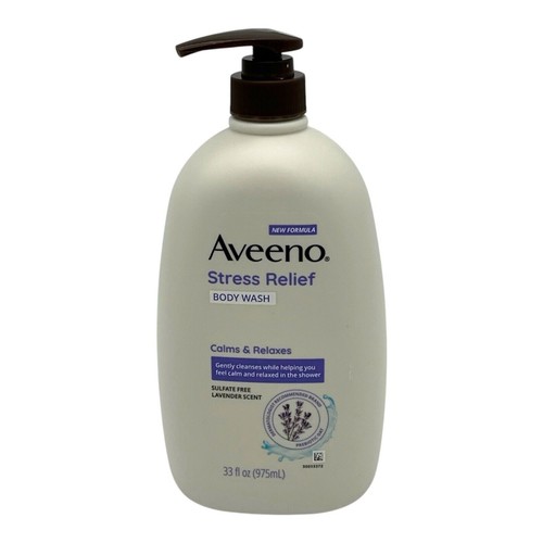 Aveeno Stress Relief Body Wash Calms & Relaxes Lavender Scent 33 OZ