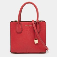 Borsa Michael Kors Mercer in pelle rossa