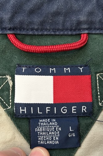 Vintage Tommy Hilfiger jacket mens Large bomber kahki Harrington 90s preppy USA by Tommy Hilfiger, Size L, $15 - Photo 3
