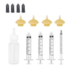 Mini Pet Feeding Bottle and Syringes with Nipples for Small Cat Dog Animals,K...