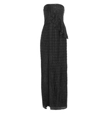 Halston Heritage Strapless Metallic Black Gown Reg $550 size 12