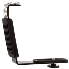Adorama Heavy Duty L-bracket with 2 Standard Flash Shoe and Microphone #FA-BT