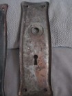 Lot of 3 Old 1870s Victorian Door Lock and Metal Plates — photo 4