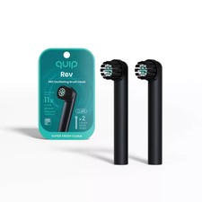Quip Rev Replacement Toothbrush Heads, Black - 2 Pack for Optimal Oral Care