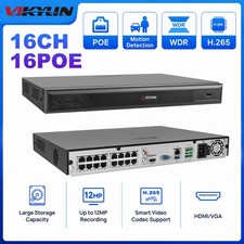 VIKYLIN 16CH 12MP NVR POE IP Network Video Recorder H.265 for Security System