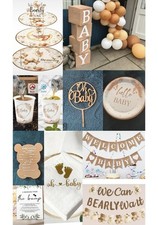 baby shower decorations- Cake Stand, Cups X40, Napkins X100 , Plates, Banners