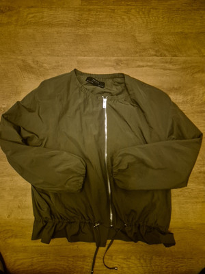 DAMEN ZARA BASIC OUTERWEAR SMALL LEICHTE BOMBERJACKE KHAKI
