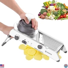 Adjustable Mandoline Slicer - Premium Stainless Steel Vegetable Chopper & Cutter