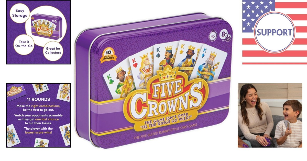 Special Edition Five Crowns in Tin - Ultimate Family Card Game