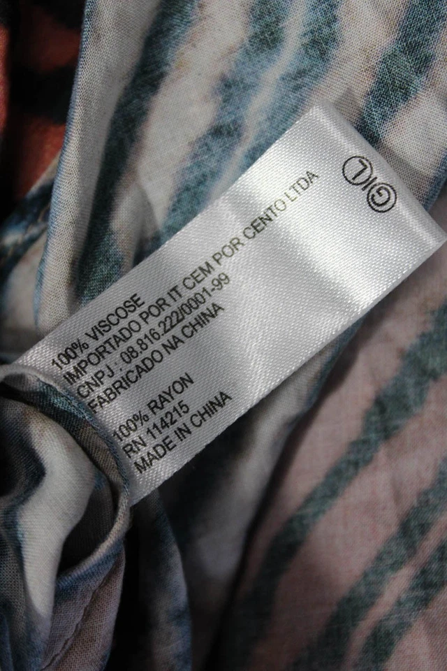 Vix Paula Hermanny Women Tunic Sleeveless V Neck Animal Print Black Size L - Image 4 of 4