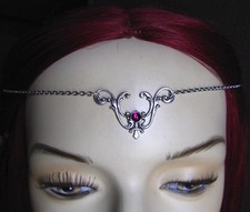Silver Renaissance Medieval Elf Elven Circlet Crown Headpiece Headdress Jewelry