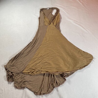 Bora Aksu For Koton Dress Womens EUR Small Brown V Neck Boho Hippie Hobo Sheek