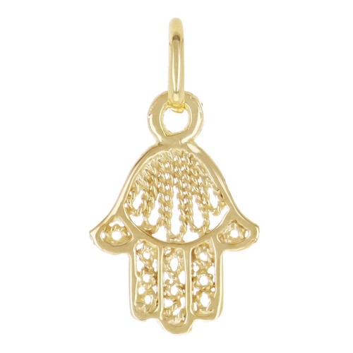 Italian 14k Yellow Gold Small Hamsa 