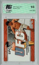 Tyson Griffin 2009 Topps UFC #FM-TG Fight Mat Relic Rookie Card PGI 10