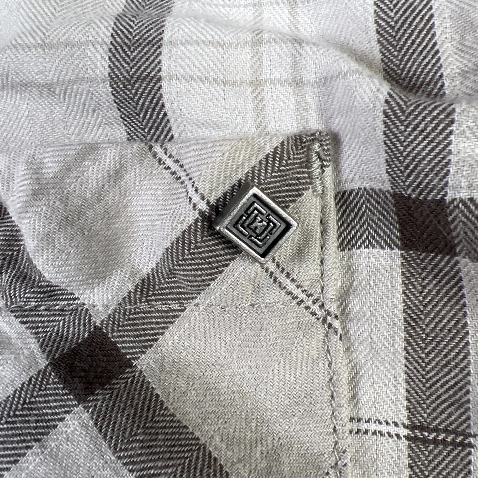 Kr3w Duluth Para Hombres Talla XL Franela a Cuadros L/S Camisa Abotonada Pecho “K” Prendedor Foto 4 de 4