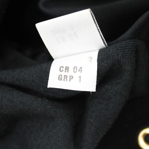 St. John Sport By Marie Gray Black Velvet Rhinestone Crest Zip Up Track Jacket P - Picture 12 of 12