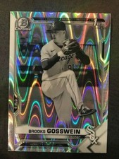 BROOKS GOSSWEIN 2021 Bowman Draft Chrome Lite Black & White RayWave Refractor