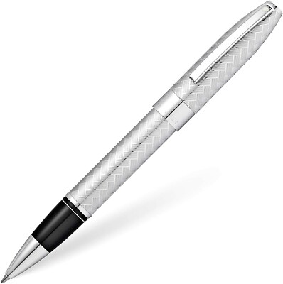 Sheaffer Legacy Polished Chrome & Herringbone Barrel Rollerball Pen New in Box