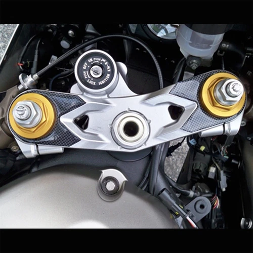 Handle Yoke Cover Protector/Sticker 05-06 Ninja ZX-6R ZX6R 636 Carbon Fiber Look - Picture 3 of 6