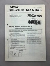 Aiwa CS-250 Original Service Manual Free Shipping
