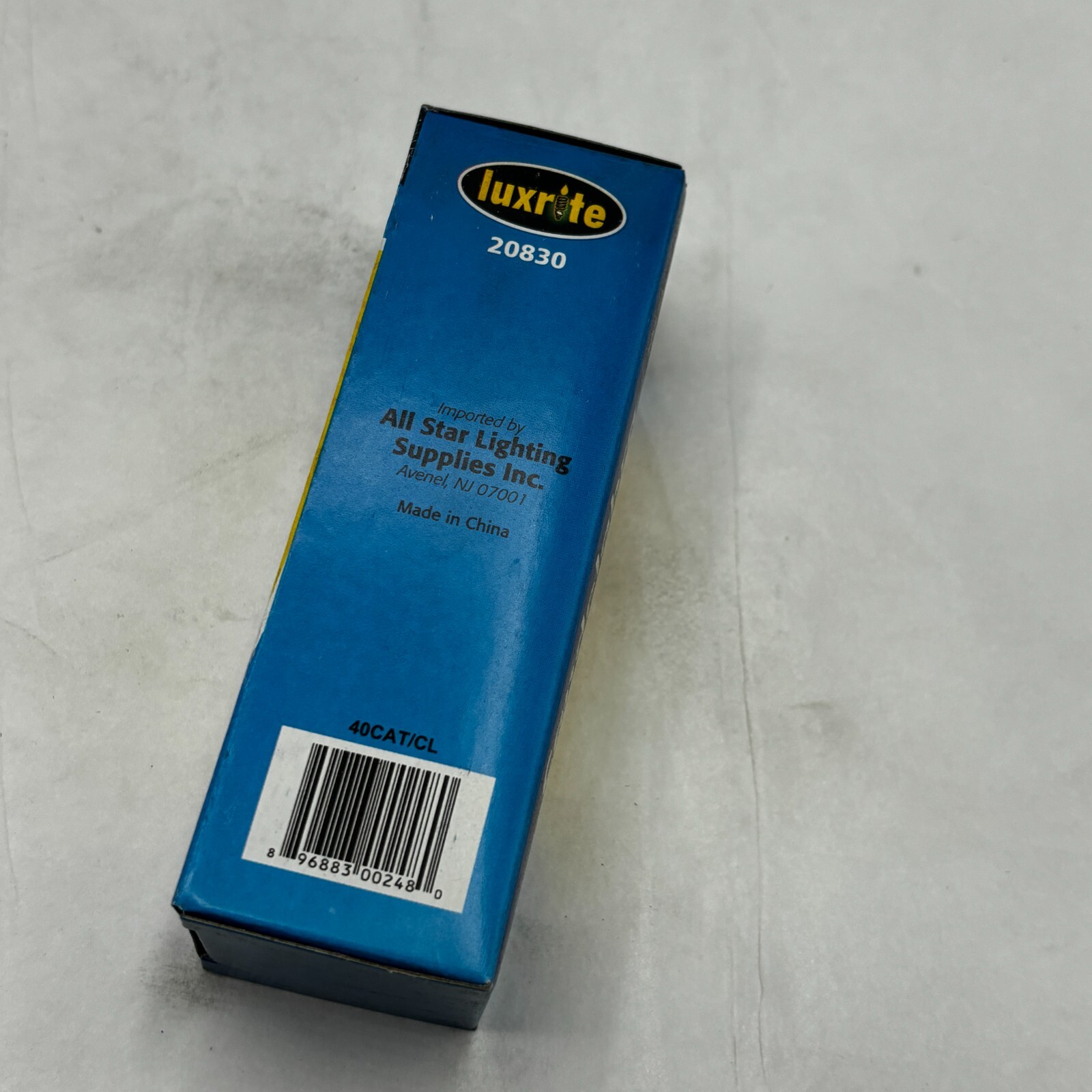 Luxrite 40CAT/CL Filament Yellow Light Bulbs, 40W, 120V Base LOT OF 3🔔