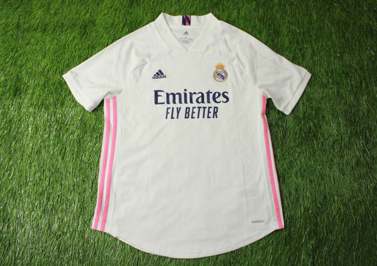 Camiseta De Fútbol Mujer Real Madrid 2020-2021 Hogar Adidas Talla Original L