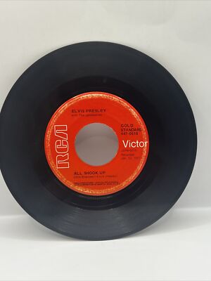 Elvis Presley “All Shook Up” 45 RPM RCA Victor Rare Red Label Rock ...