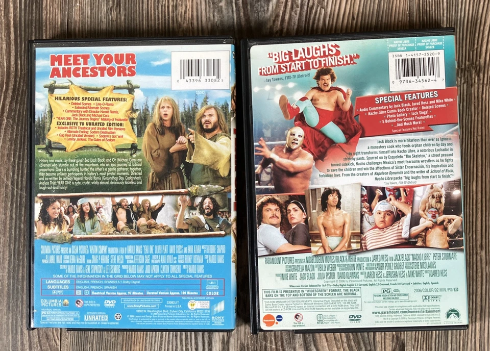 JACK BLACK DVD 5 Lot Year One, Nacho Libre, Tenacious D, Goosebumps, Jumanji - Image 3 of 4
