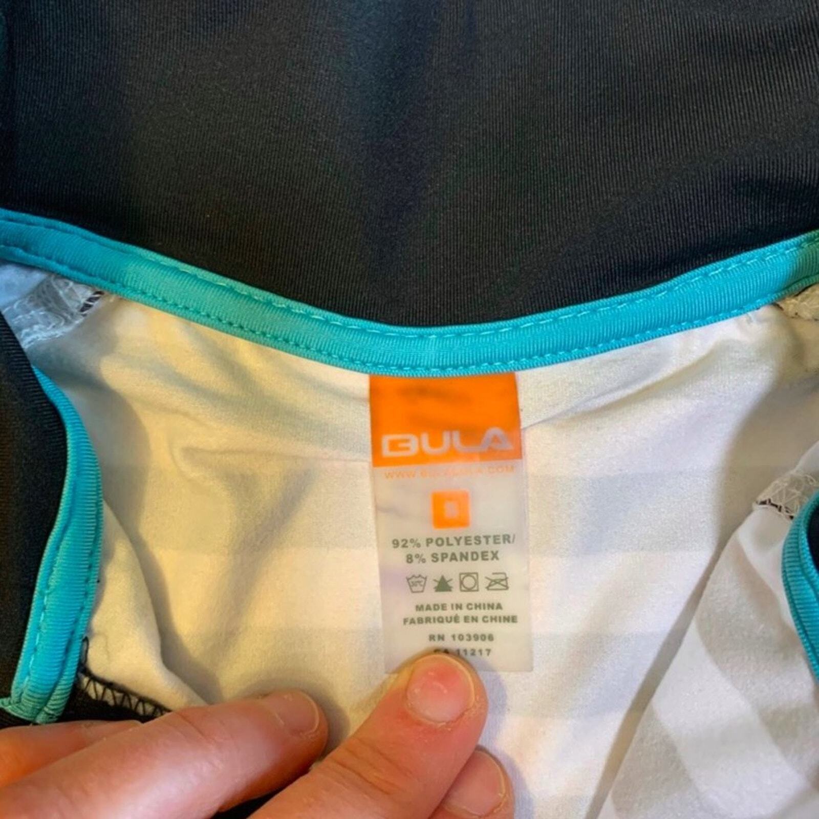 Bula Active multi-colored striped workout top S - image 7