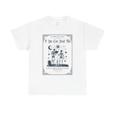 Bookish Recluse Tee, Skeleton Tarot Graphic Shirt, Introvert Gift